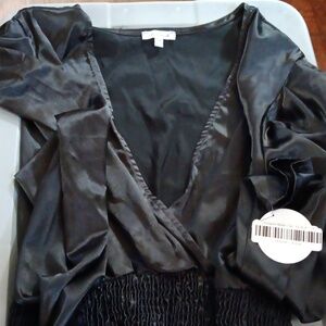 Black long sleeve white birch top size 2XL
